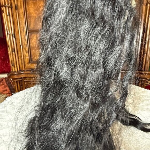 Beshe 33" Luxury Lace Ear to Ear Wig No Tape/No Glue 2" Deep Lace Color 1B - Picture 6 of 16